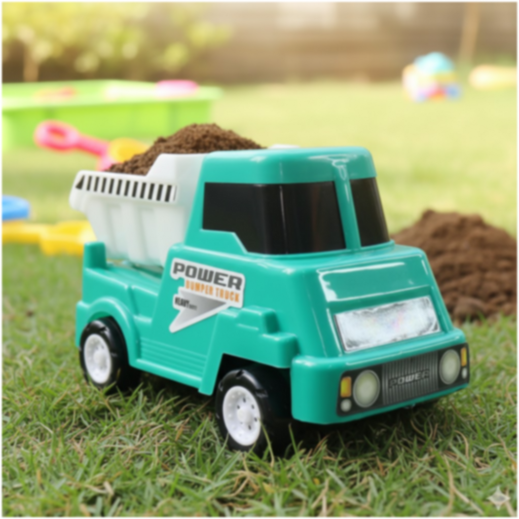 Funwoods Kids Power Dumper Truck Toy Friction Powered Construction Dump Truck Toy 1 Pc