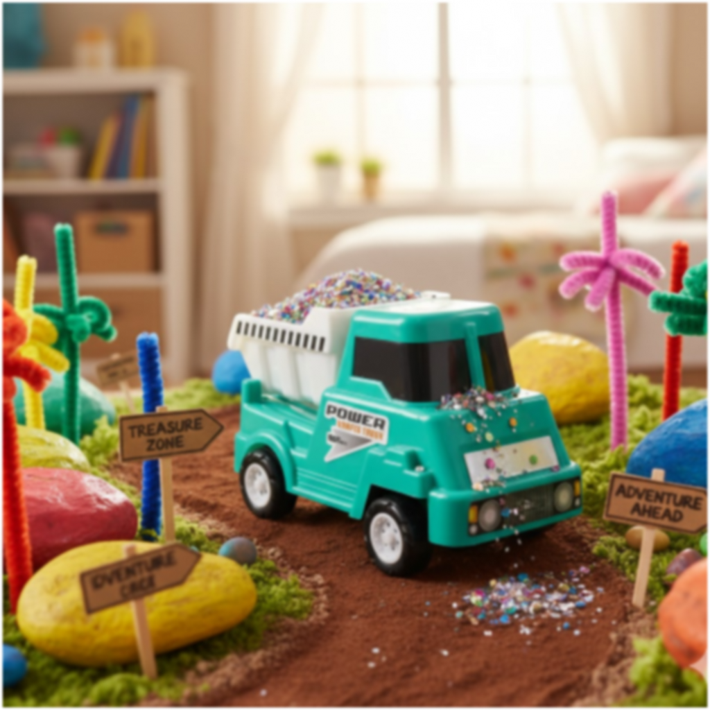 Funwoods Kids Power Dumper Truck Toy Friction Powered Construction Dump Truck Toy 1 Pc