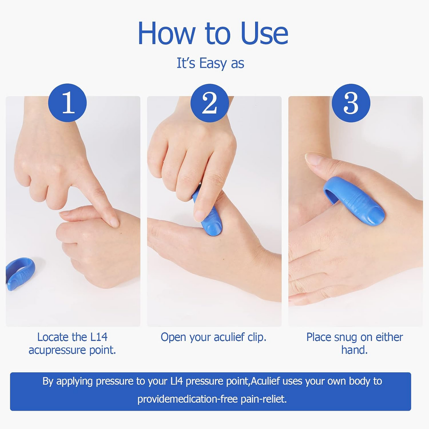 Acupressure Hand Clip Sugar Control Pressure Point Therapy Tool 1 Pc