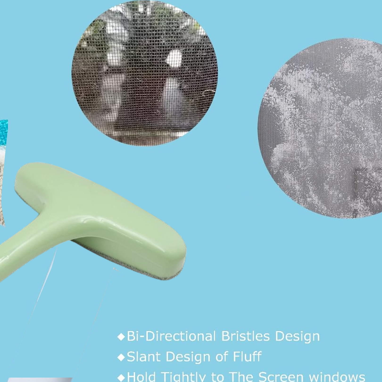 Window Mesh Cleaning Tool – 3-in-1 Dusting Brush (1 Pc)