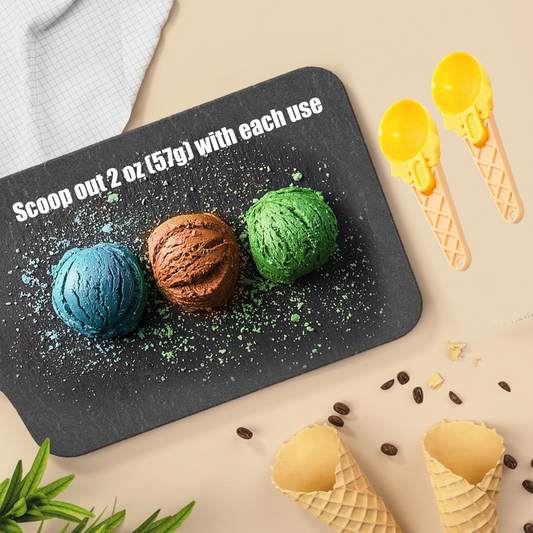 Plastic Premium Ice Cream Scoop Set – 2 Pcs