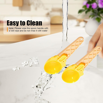 Plastic Premium Ice Cream Scoop Set – 2 Pcs