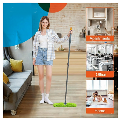 Microfiber Mop with Extendable Handle for Home & Office Cleaning  (Pipe Not Inluded)
