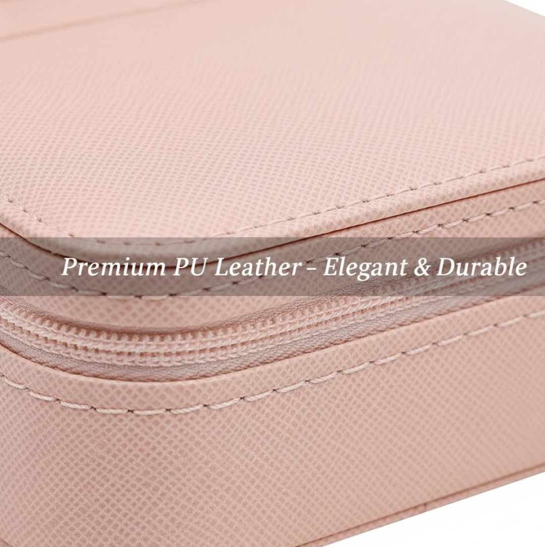 Mini PU Leather jewellery Box for Travel & Storage (1 Pc)