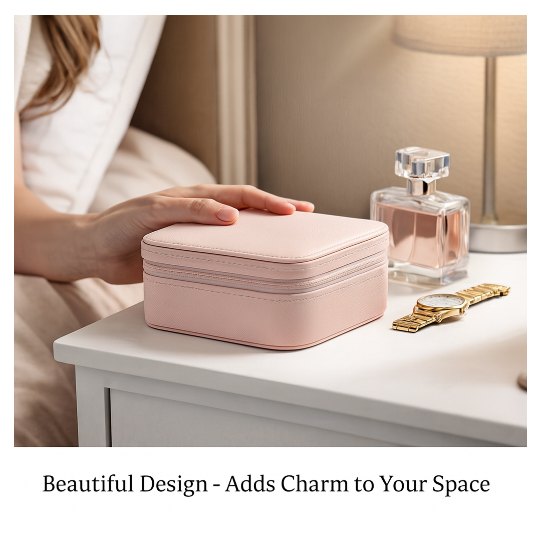 Mini PU Leather jewellery Box for Travel & Storage (1 Pc)