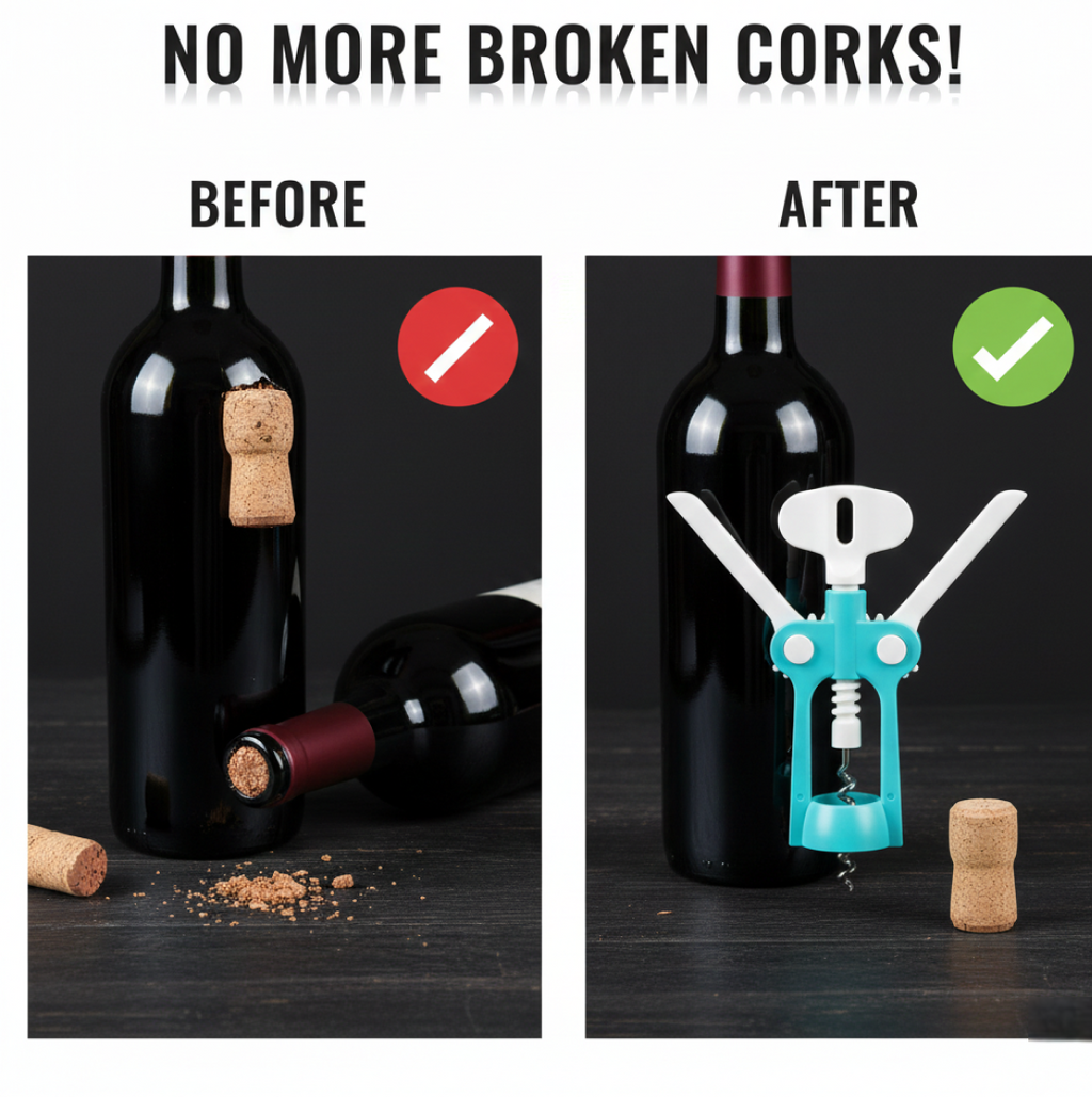 Waiter Wine Corkscrew Bottle Beer Cap Opener for Restaurants Bar Home