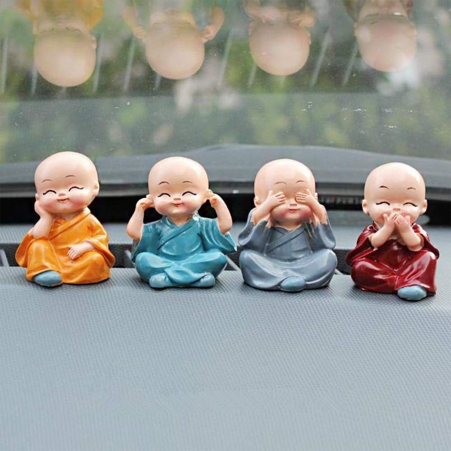 4-Piece Baby Buddha Statue Set