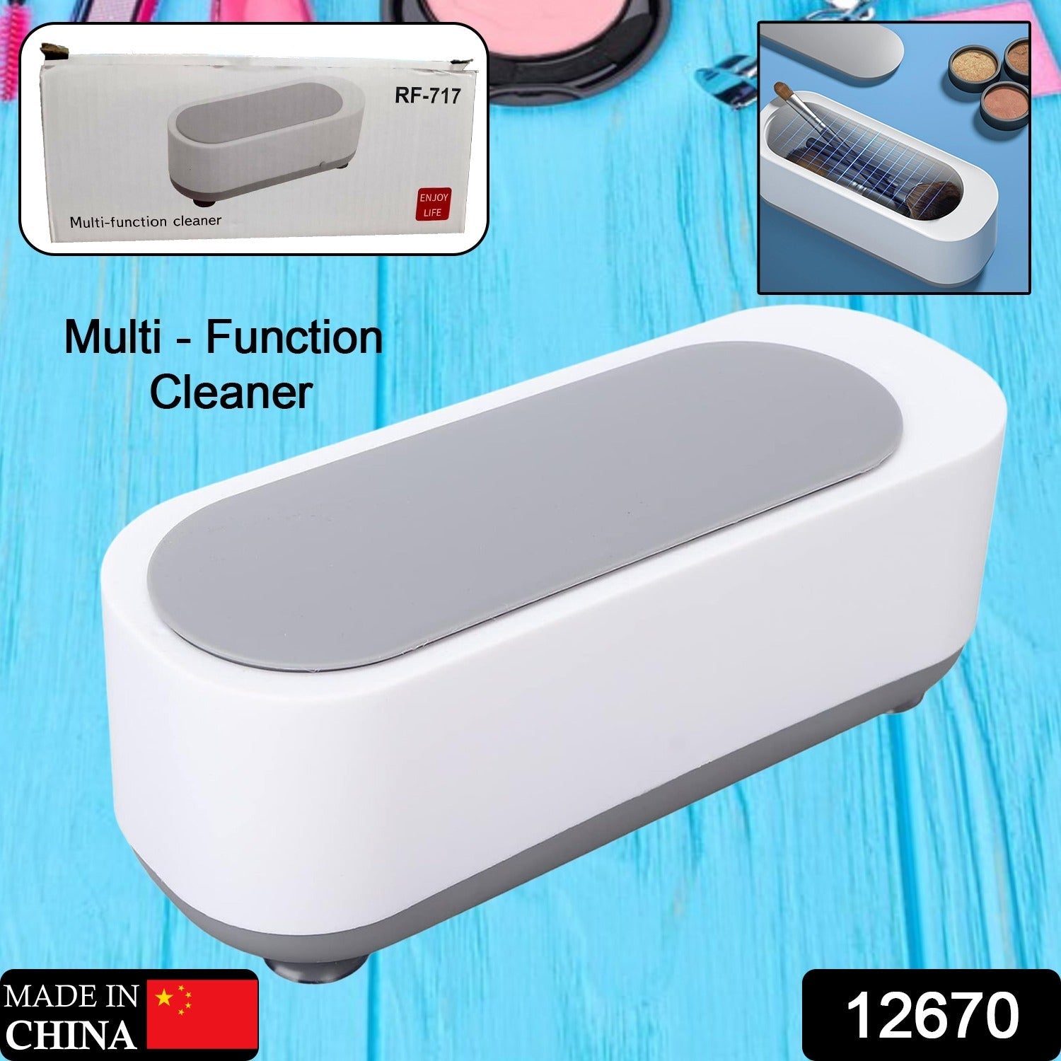 Ultrasonic Jewellery Cleaner Portable High-Frequency Cleaning Machine (Battery Not Included)