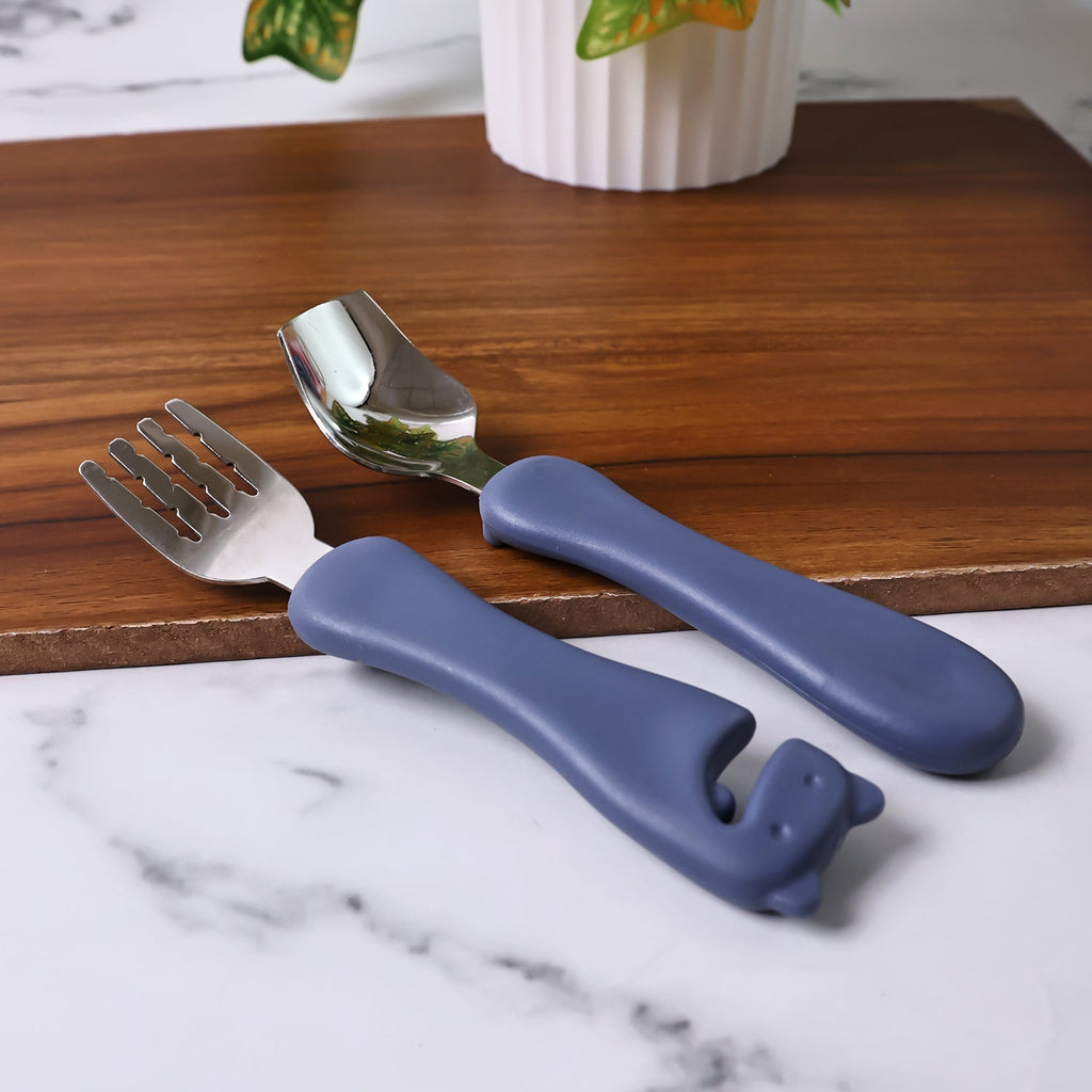 Supermom Foodie Stainless Steel Spoon & Fork (2 Pc Set)
