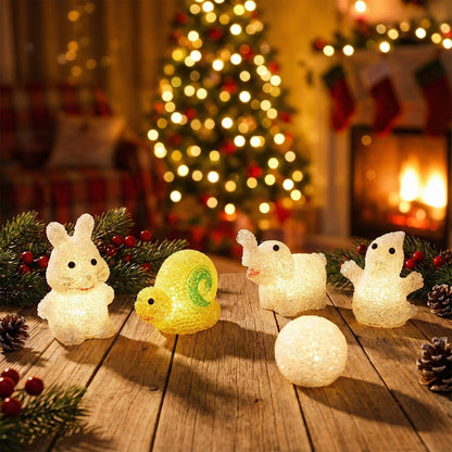 Decorative Multi Shape LED Night Lamp Set Cute Animal Design (6 Pc)