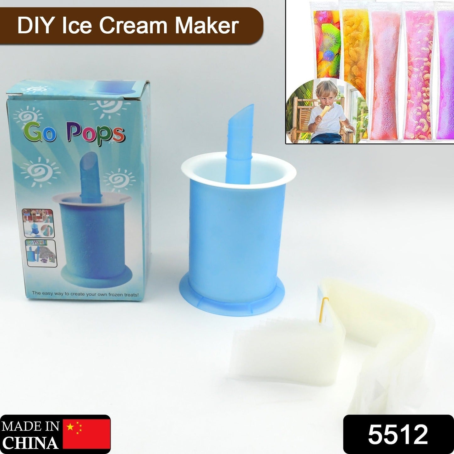 DIY Ice Cream Maker, Reusable Ice Cream Mold (Approx 20 Pcs Packing Bag)
