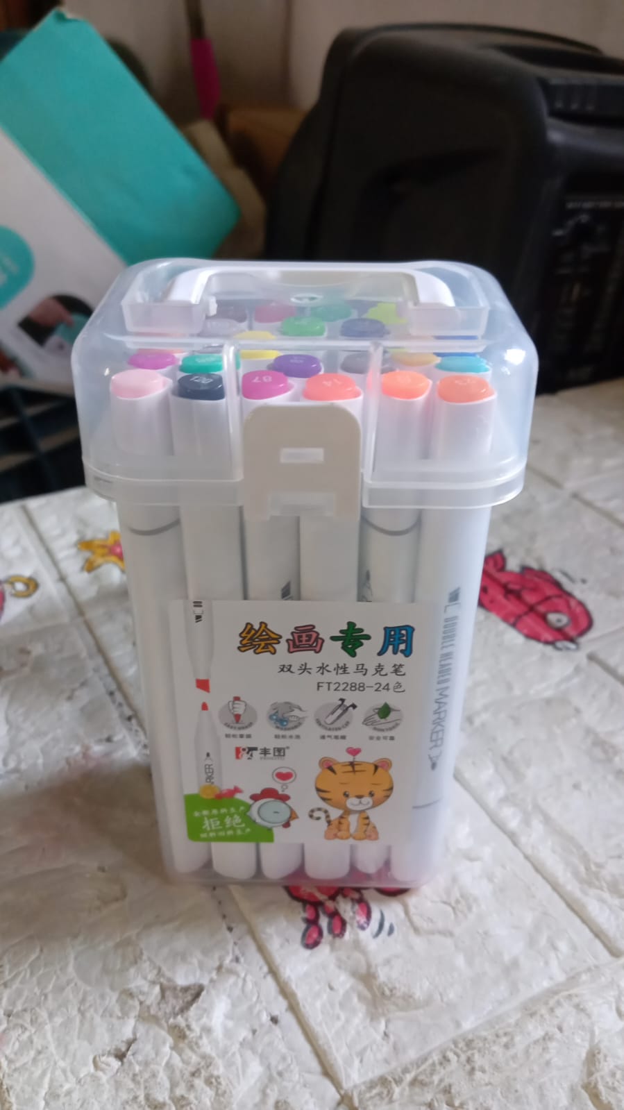 24-Color Double-Ended Art Markers Set for Kids & Adults (24 Pc)