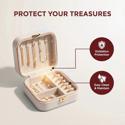 Mini PU Leather jewellery Box for Travel & Storage (1 Pc)