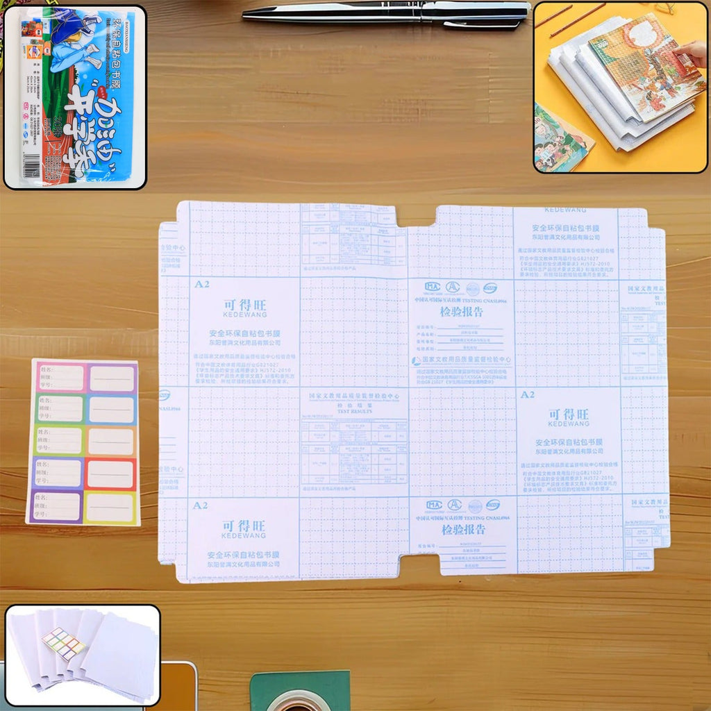Clear Premium Adhesive Book Covering Sheets