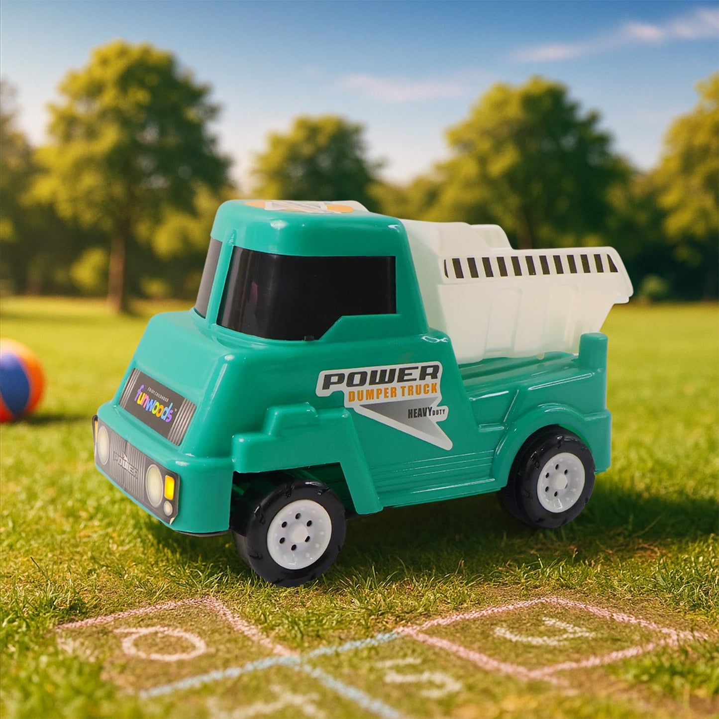Funwoods Kids Power Dumper Truck Toy Friction Powered Construction Dump Truck Toy 1 Pc