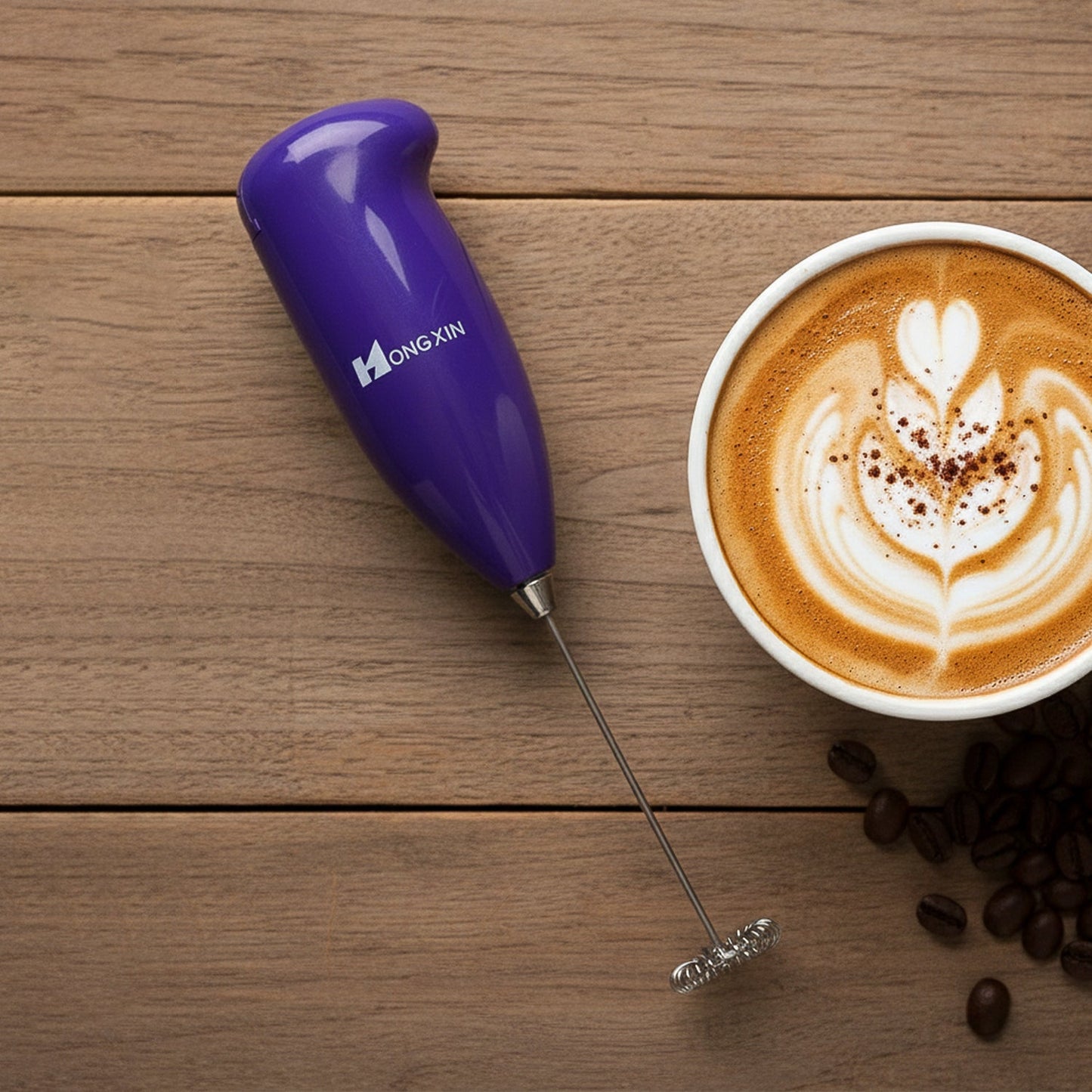Handheld Mixing & Frothing Blender for Coffee, Milk, Tea (1 Pc)