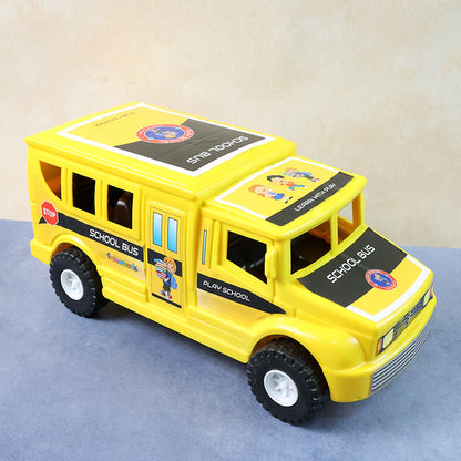 Funwoods Friction-Powered School Bus Push-and-Go Vehicle Toy (1 Pc)