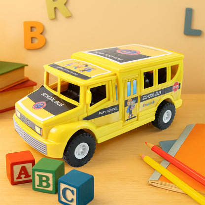 Funwoods Friction-Powered School Bus Push-and-Go Vehicle Toy (1 Pc)