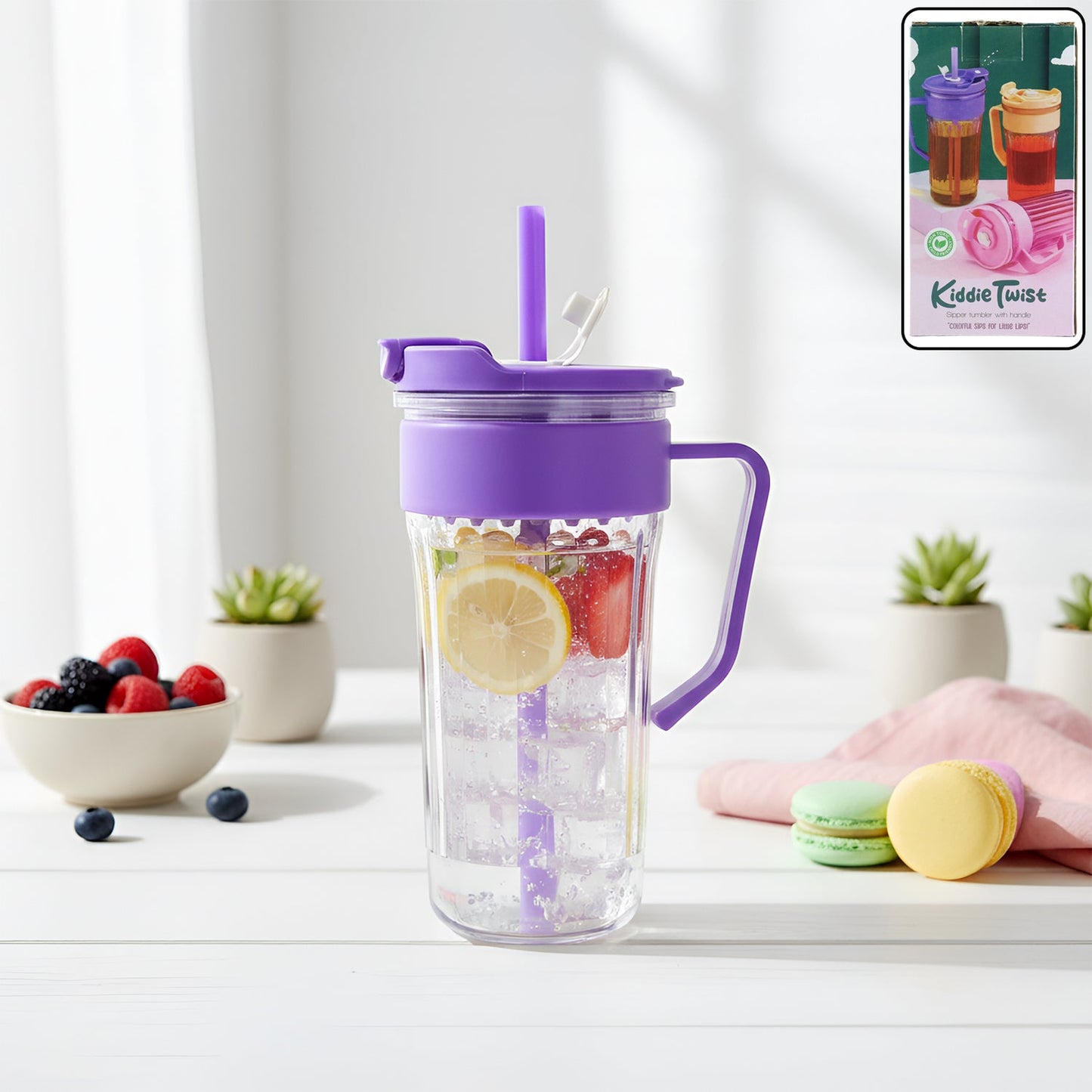 Straw Water Bottle