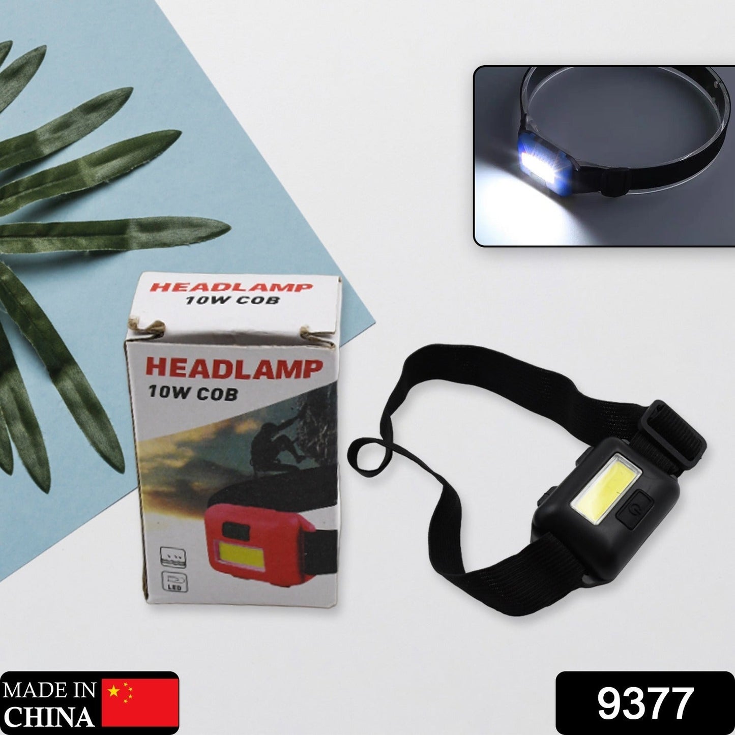 10W COB Waterproof Headlamp – Portable Lantern for Camping, Hiking (1 Pc)
