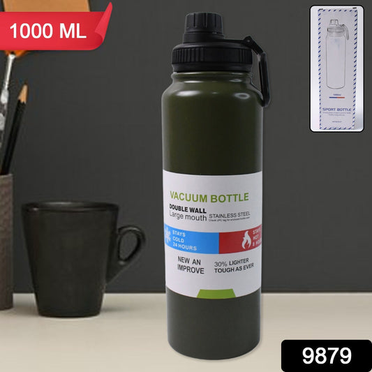 Stainless Steel Double Wall Vacuum-Insulated Drink Water Bottle (800 ML Approx / Mix Color)
