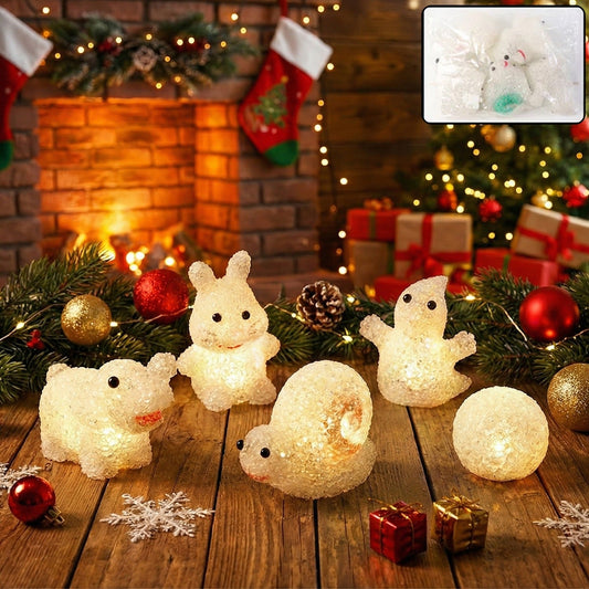Decorative Multi Shape LED Night Lamp Set Cute Animal Design (6 Pc)