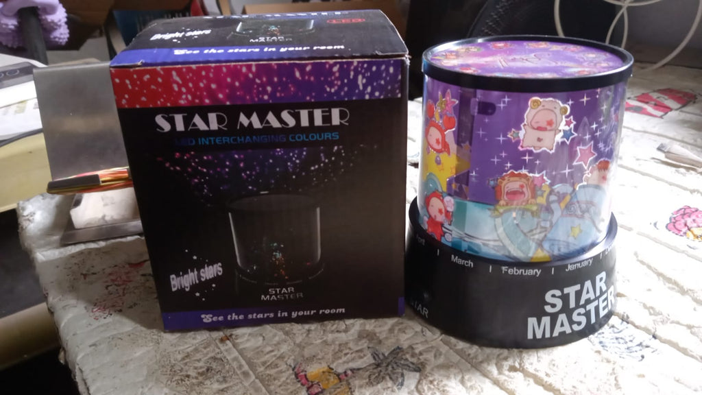 LED Projector Night Light with Rotating Music Ideal for Kids Home Decor