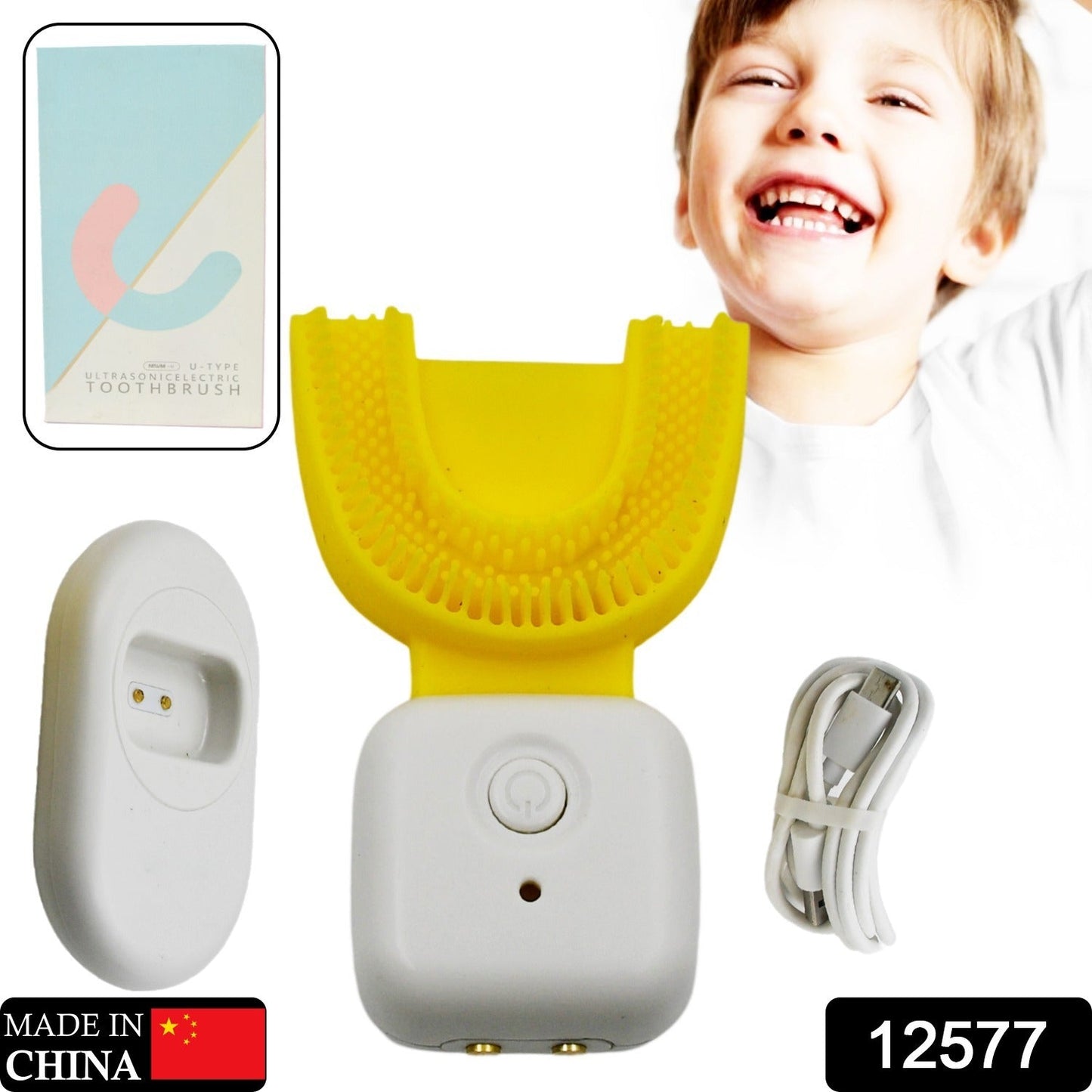 Ultrasonic Electric Toothbrush U Shaped Automatic (1 Pc)