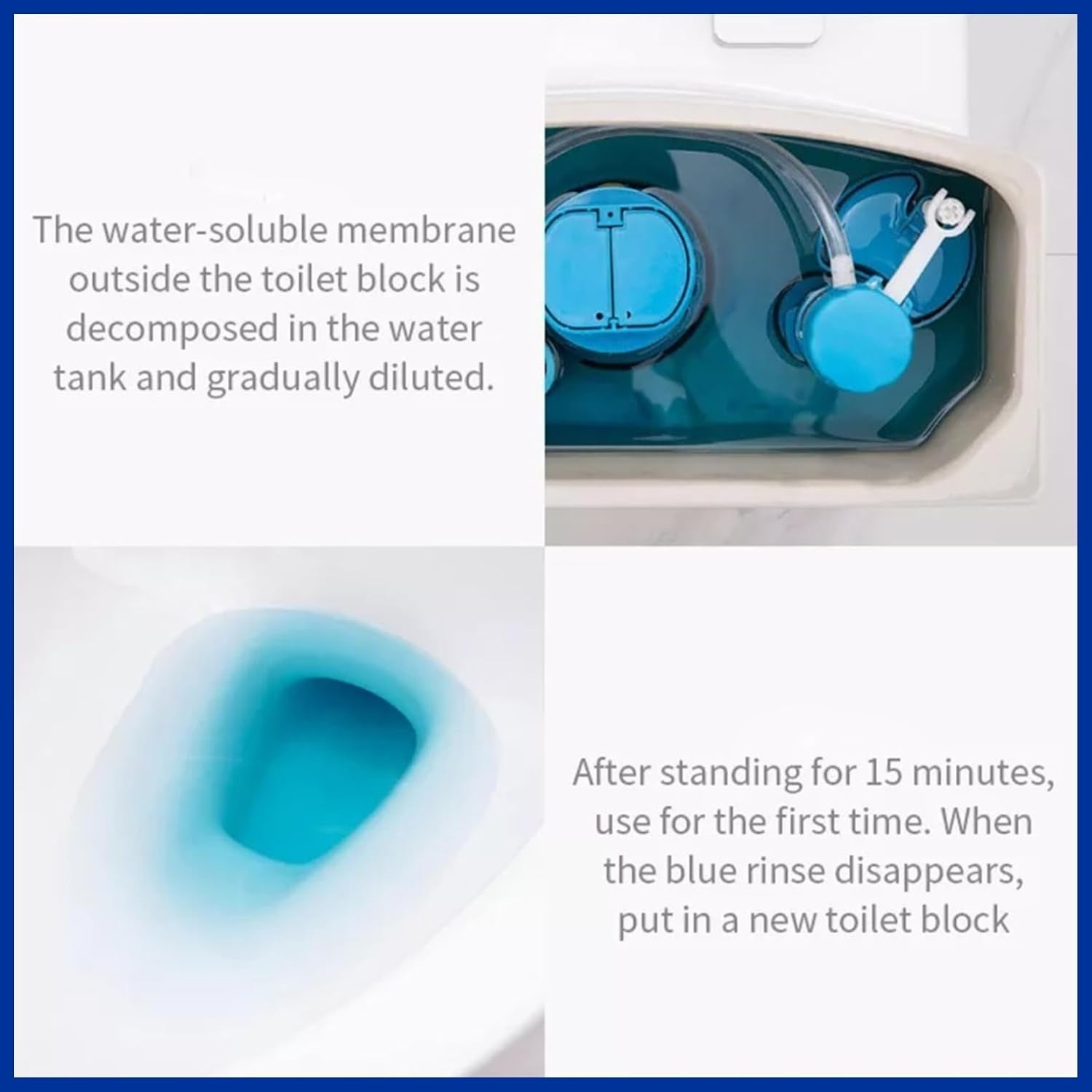 Toilet Cleaner Flush Tab Ocean Blue 100 Gram
