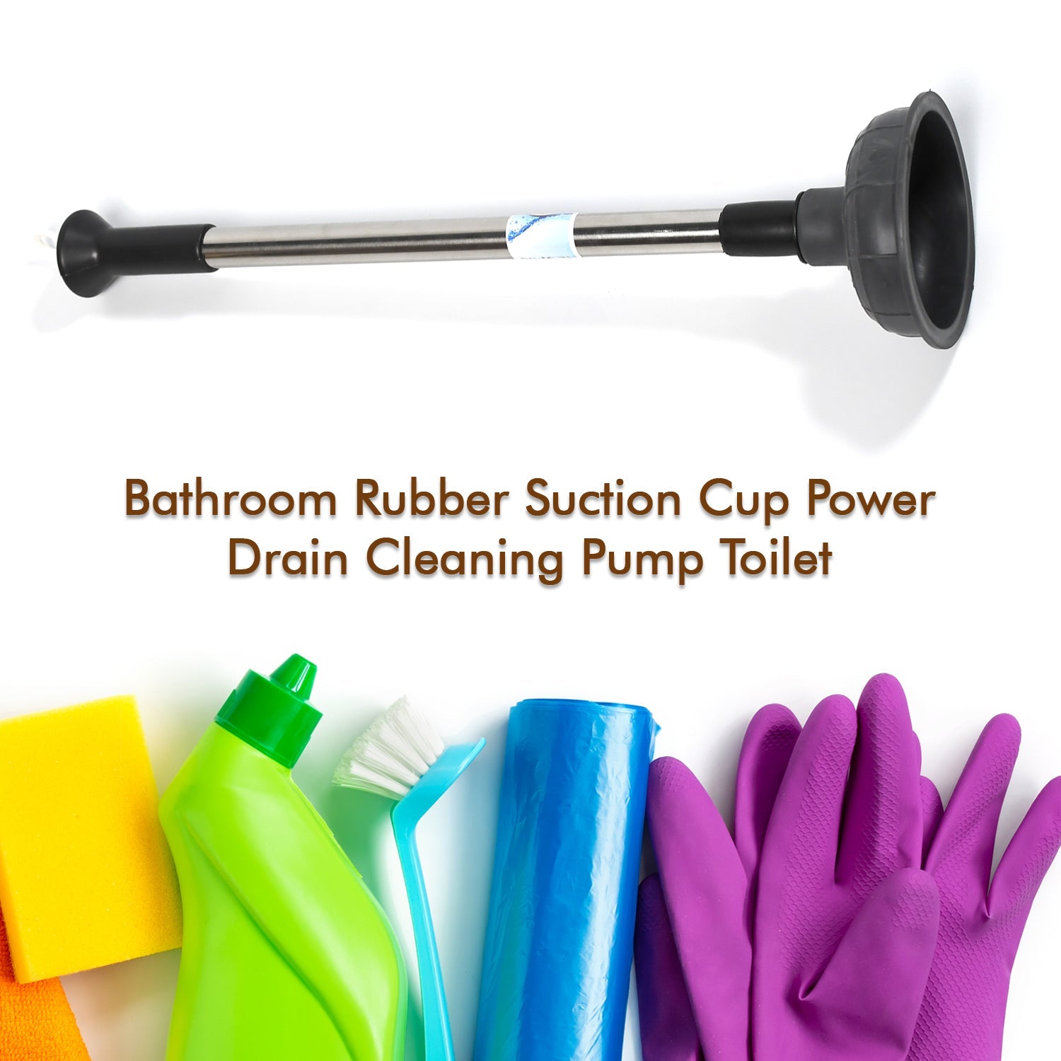 Drain Unblocker Pump for Kitchen, Sink & Toilet Cleaning
